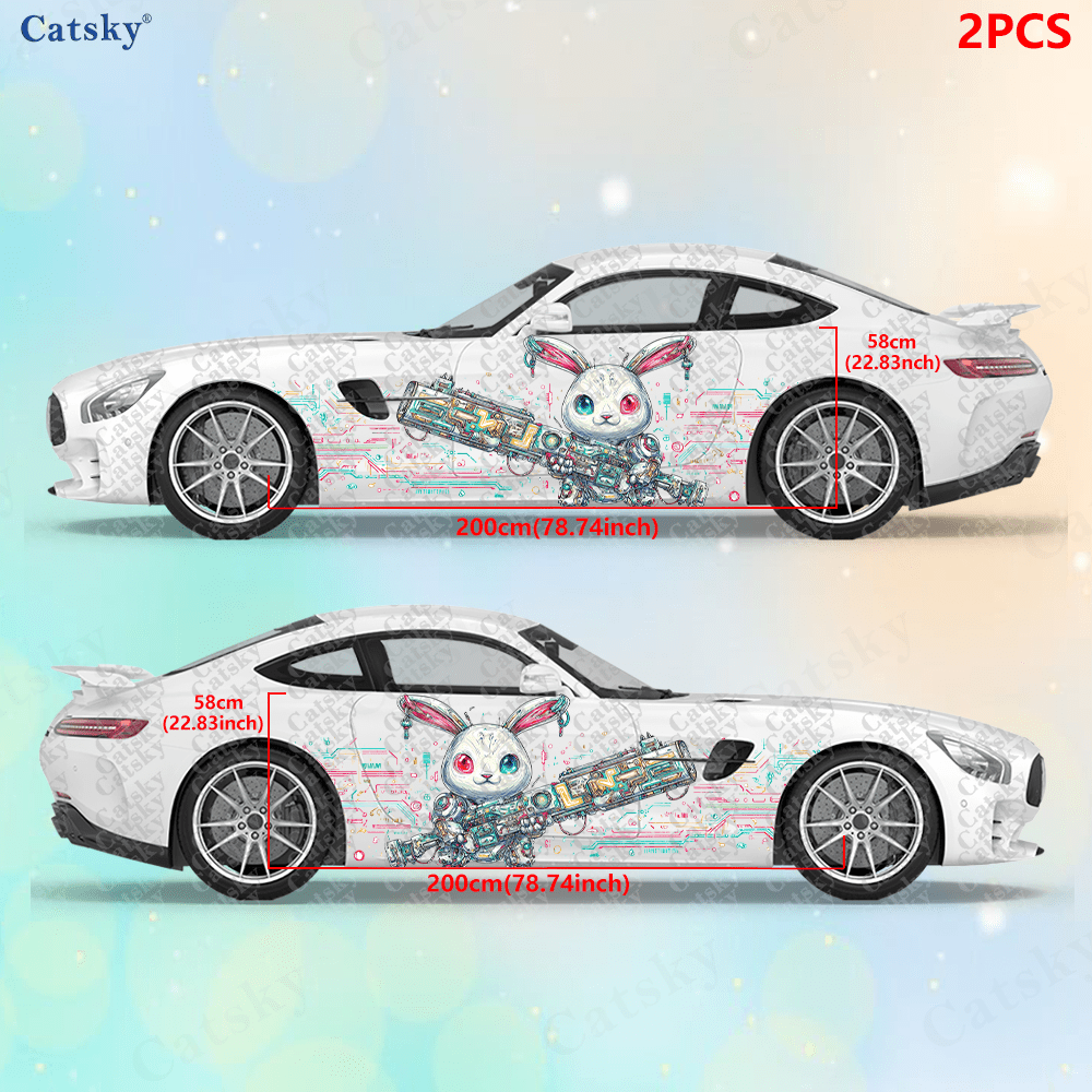 2pcs Cyberpunk Line Tech Bunny - Tech Accessories To Gift 评论和价格