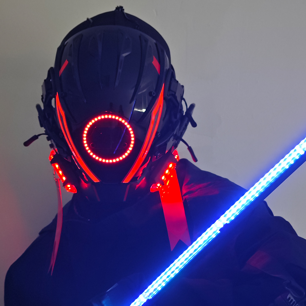 JAUPTO Punk Mask for Men, LED  - Tech Wear Accessories 评论和价格
