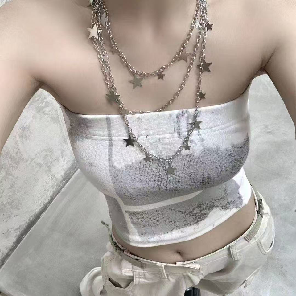 Sexy Y2K Layered Star Dangle P - Tech Wear Accessories 评论和价格