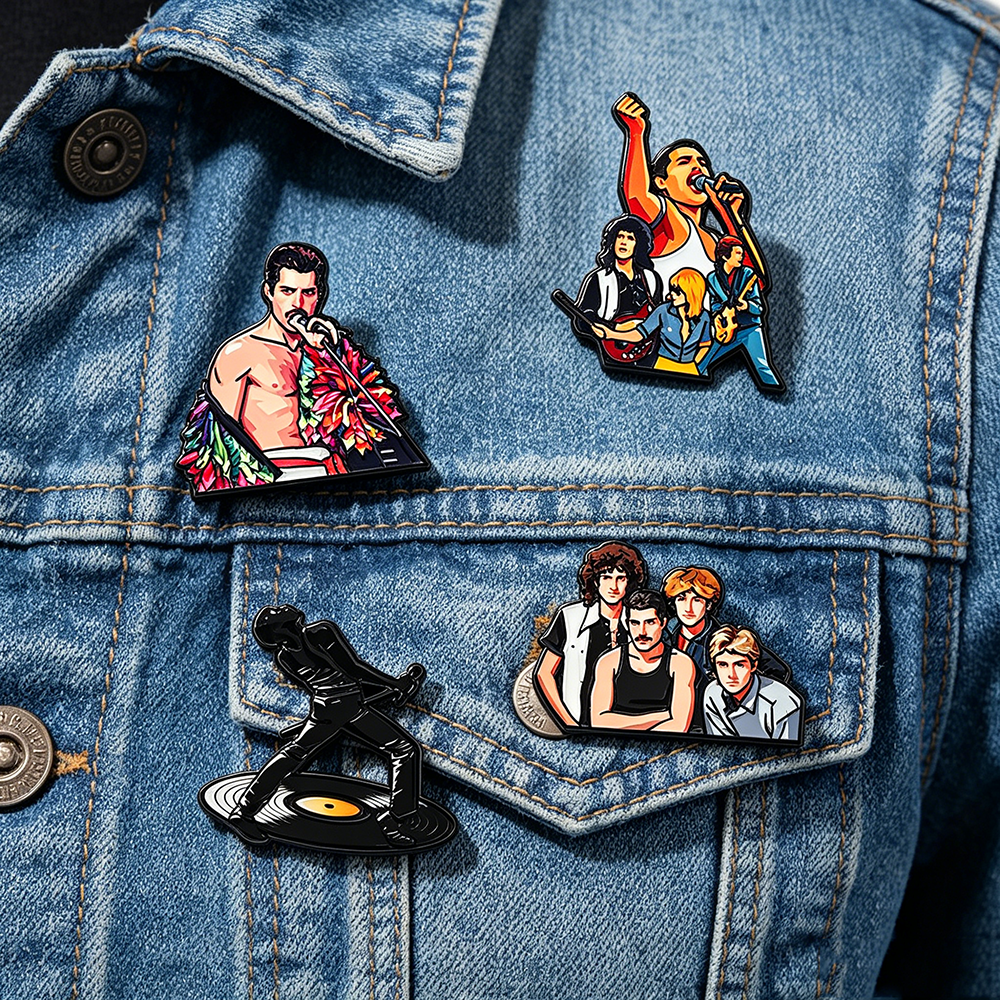4pcs Classic Rock Band Enamel  - Vintage Tech Accessories 评论和价格