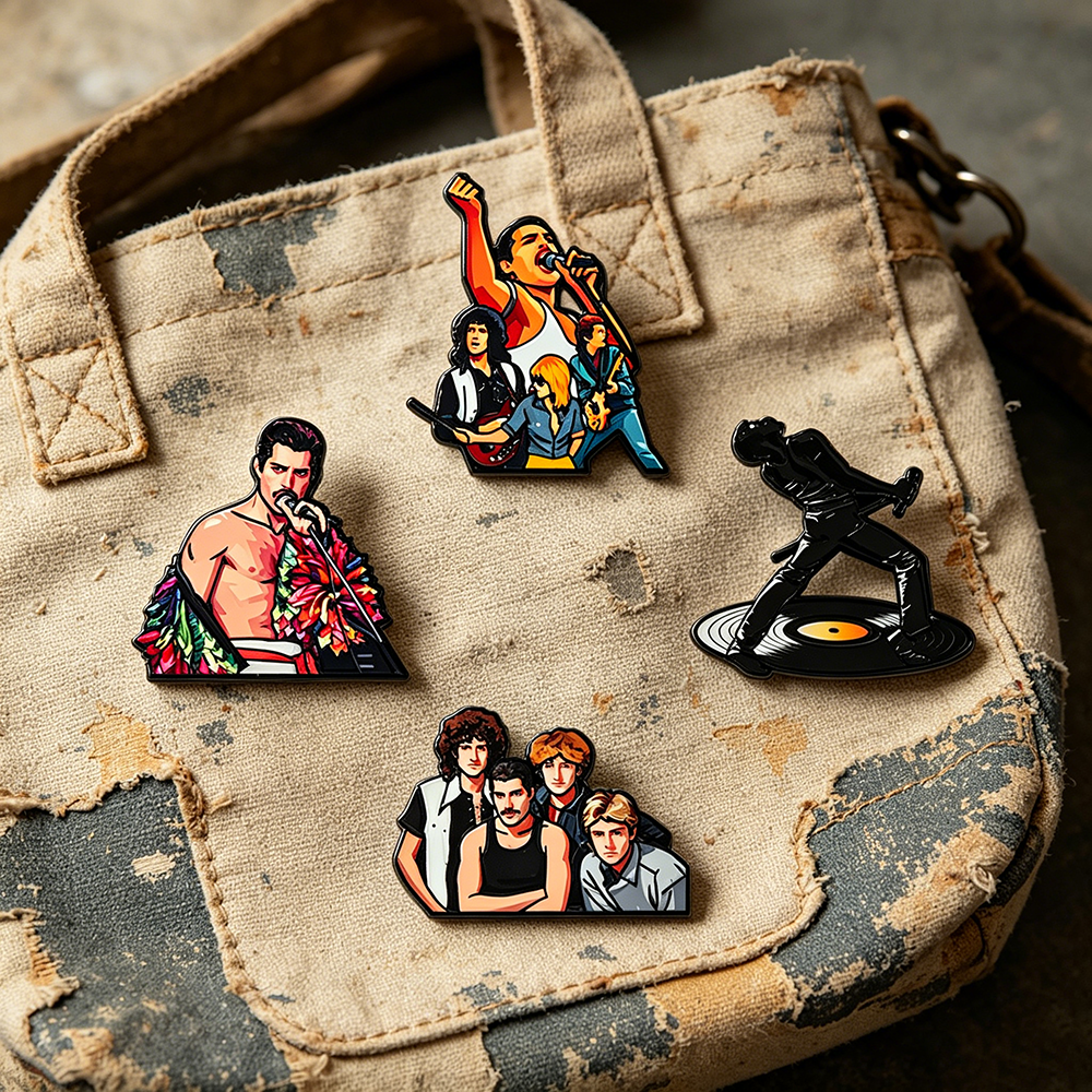 4pcs Classic Rock Band Enamel  - Vintage Tech Accessories 评论和价格