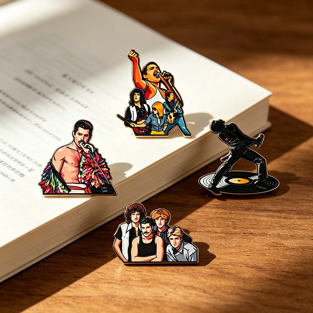 4pcs Classic Rock Band Enamel  - Vintage Tech Accessories 评论和价格