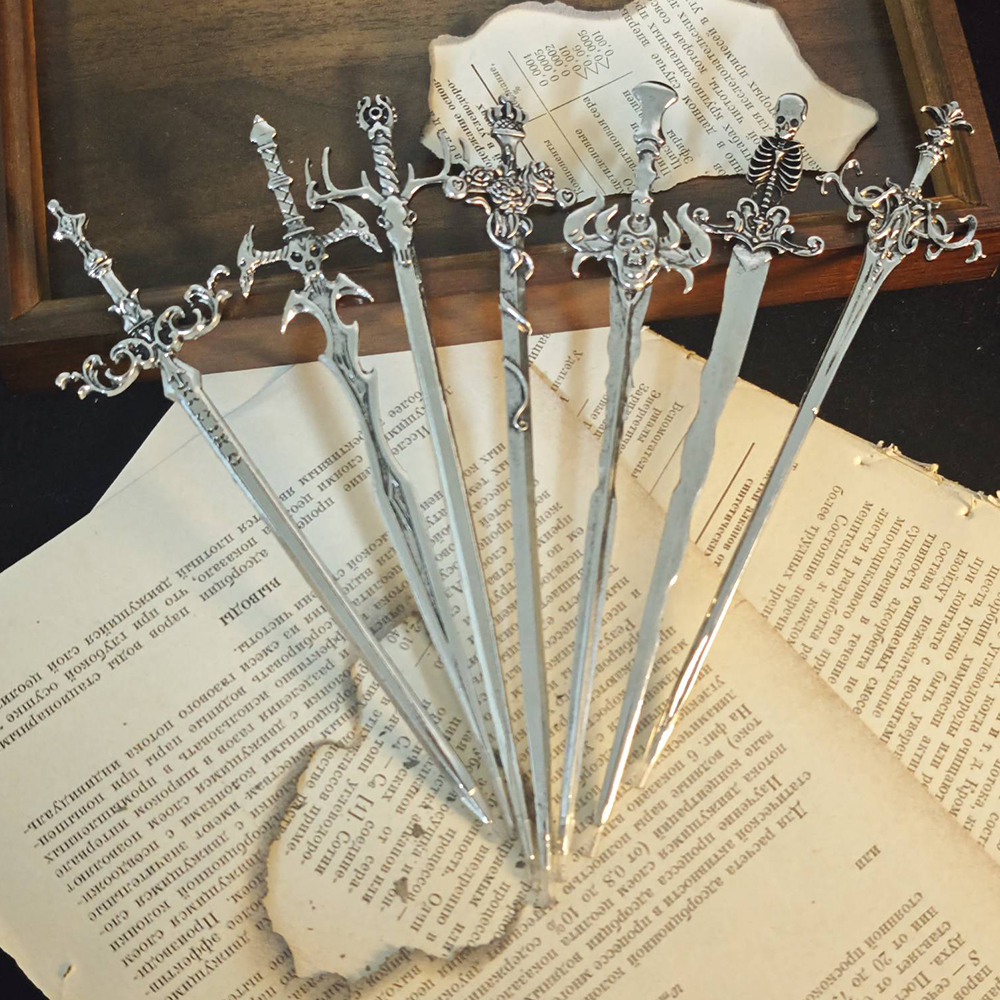 1pc Gothic Style Metal Sword H - Vintage Tech Accessories 评论和价格