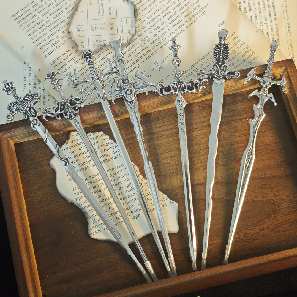 1pc Gothic Style Metal Sword H - Vintage Tech Accessories 评论和价格