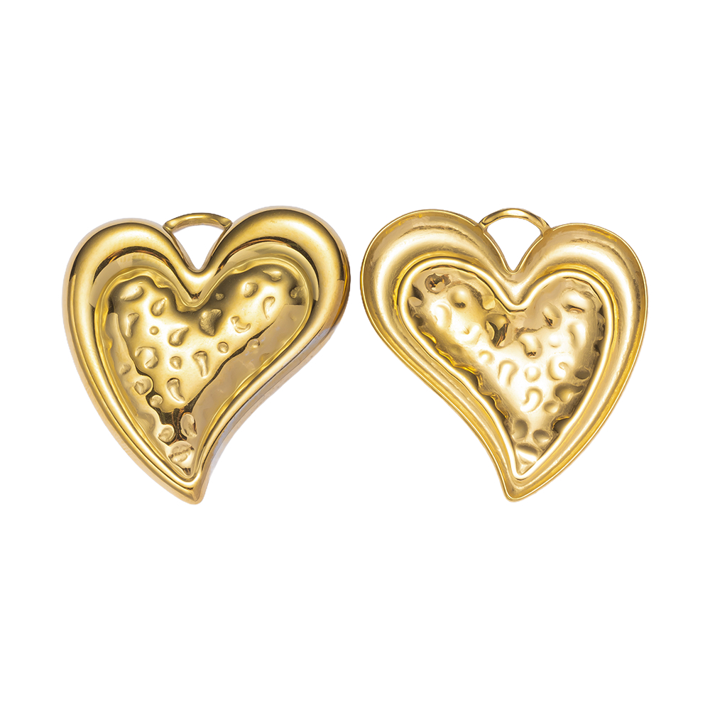 2pcs Gold Stainless Steel Hear - Vintage Tech Accessories 评论和价格